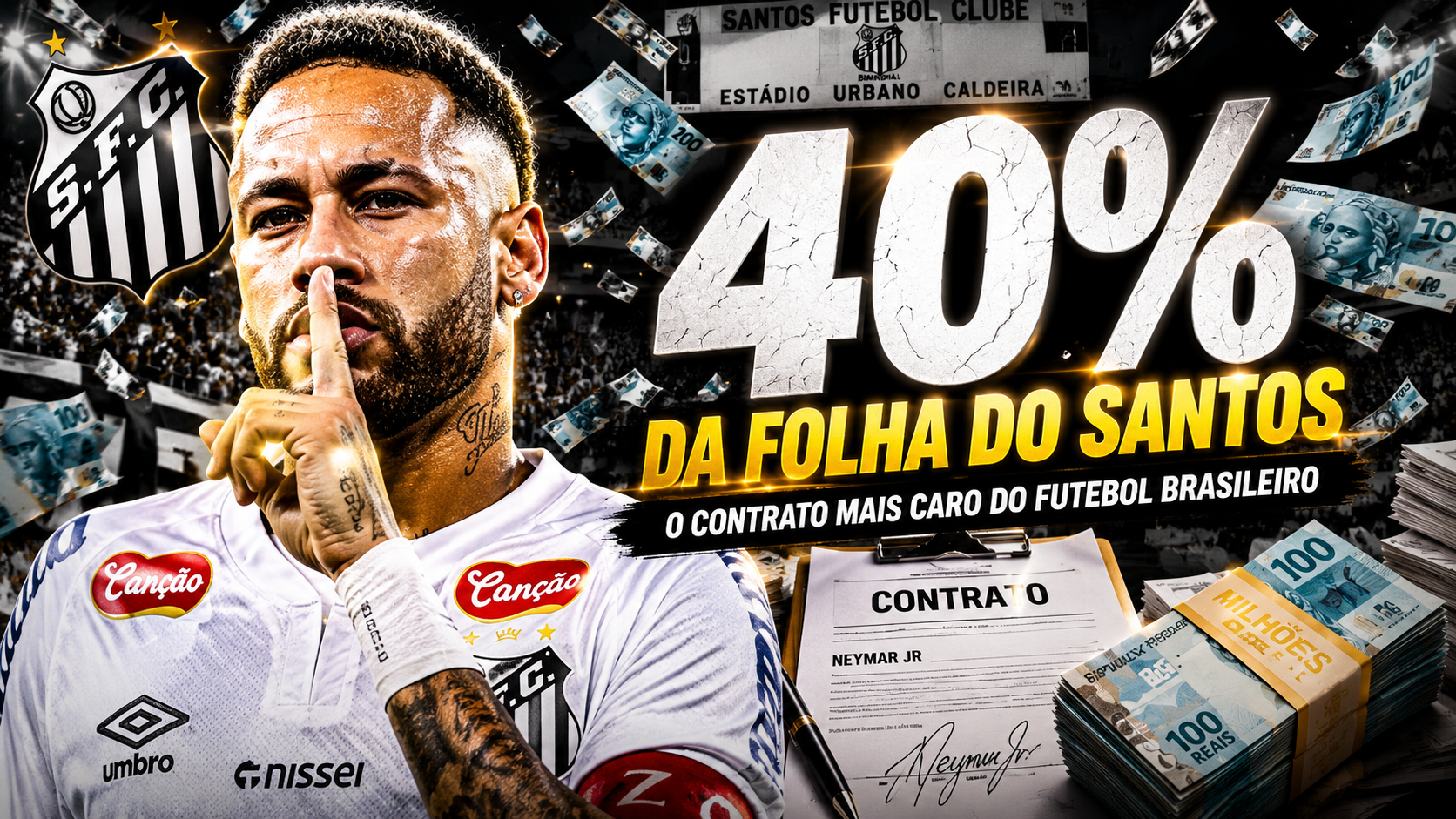 Neymar Sozinho Consome 40% da Folha do Santos: os Números por Trás do Contrato Mais Caro do Futebol Brasileiro